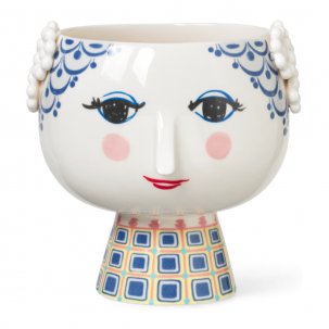 Bjørn Wiinblad Eva Blomkruka på Fot 21 cm, Blå