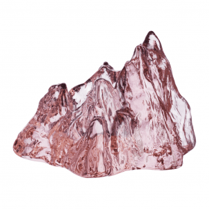 Kosta Boda The Rock Ljuslykta 9,1 cm, Rosa