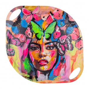 Carolina Gynning Bricka Oval med handtag 38 cm, Coming Back to Life