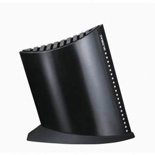 Global Knivblock Svart för 9 knivar och 1 skärpstav, 9+1