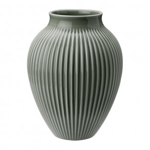 Knabstrup Ripple Vas 20 cm, Mat Celadon Green