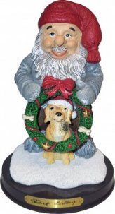 Lidberg Tomte med Hund 17 cm