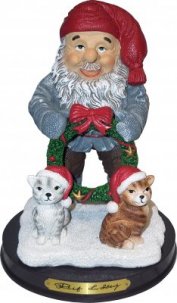 Lidberg Tomte med Katt 17 cm