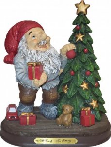 Lidberg Tomte med Gran 17 cm