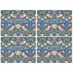 Morris & Co Pimpernel Bordsunderlägg Strawberry Thief Blue 4-pack